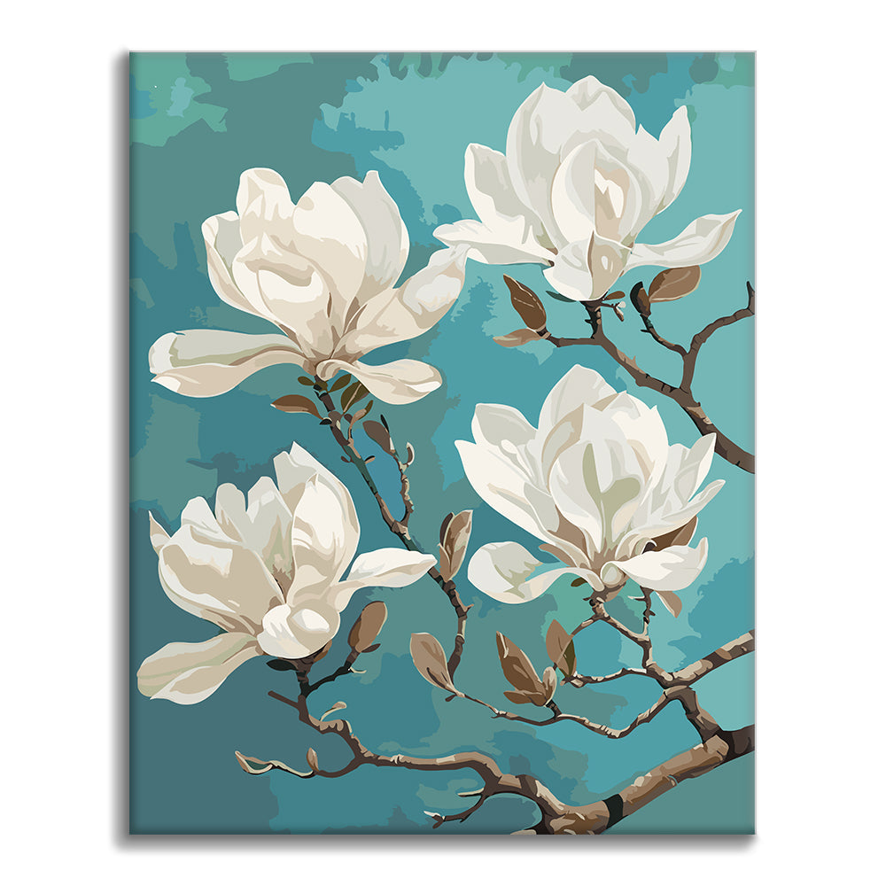 Magnolia bianca in primo piano - Dipingere con i Numeri
