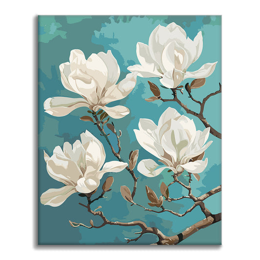 Magnolia bianca in primo piano - Dipingere con i Numeri