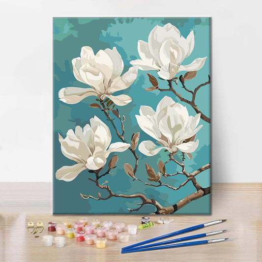 Magnolia bianca in primo piano - Dipingere con i Numeri