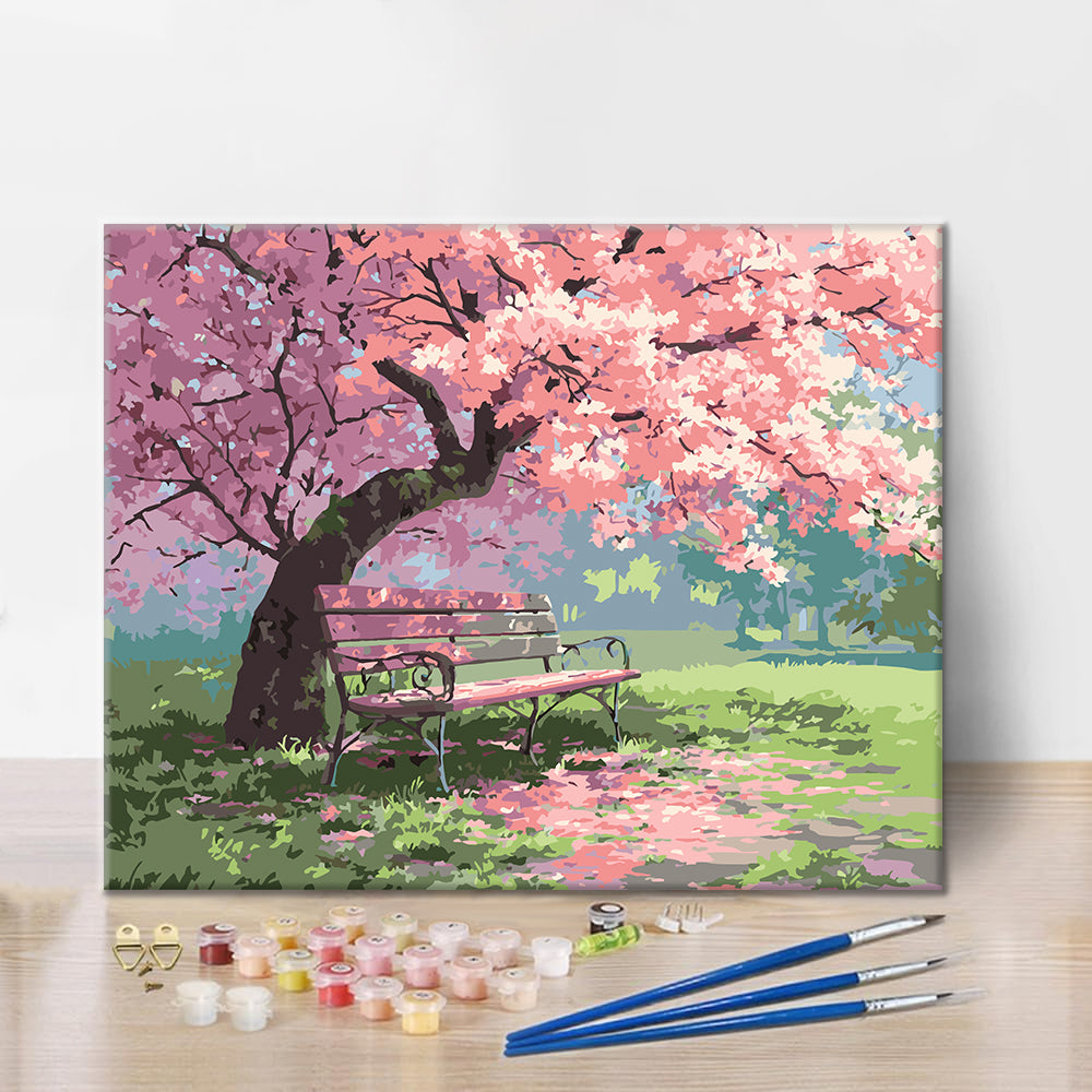 Panchina tra i fiori – Dipingere con i Numeri