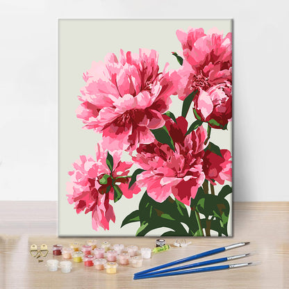 Peonie raffinate – Dipingere con i Numeri