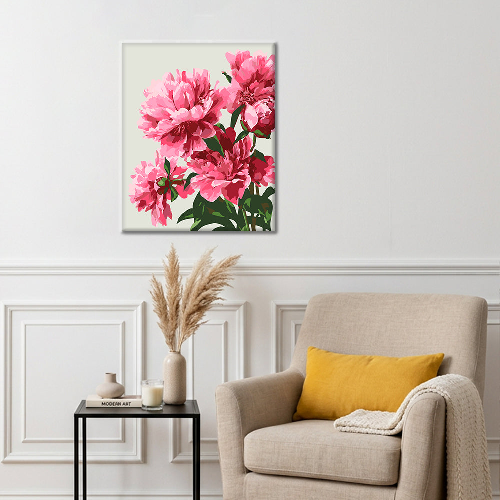Peonie raffinate – Dipingere con i Numeri