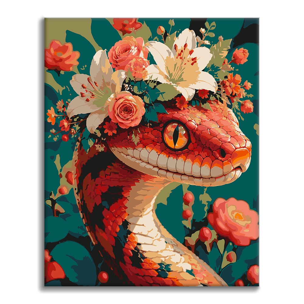 Serpente floreale – Dipingere con i Numeri