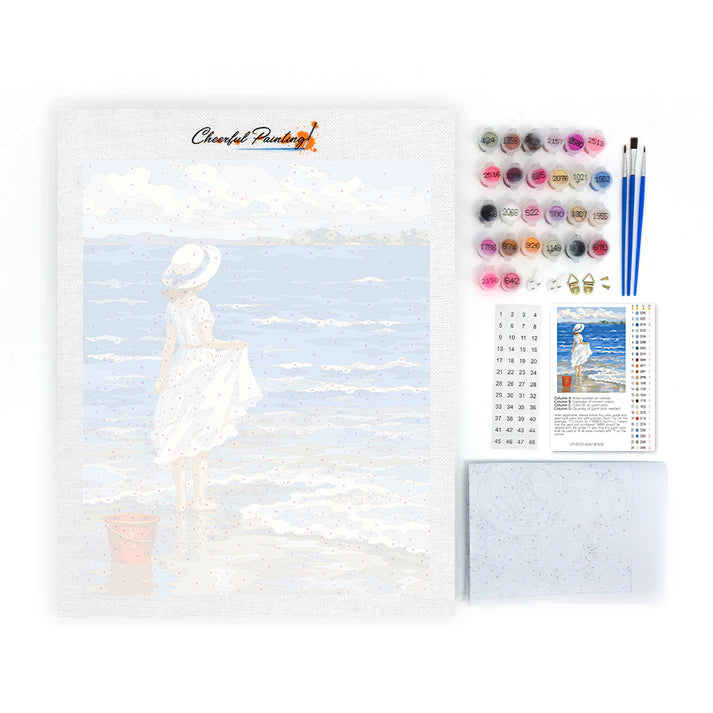 Ragazza sulla spiaggia – Dipingere con i Numeri