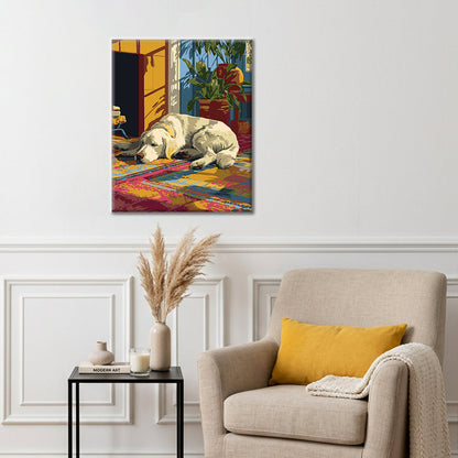 Golden Retriever pigro – Dipingere con i Numeri