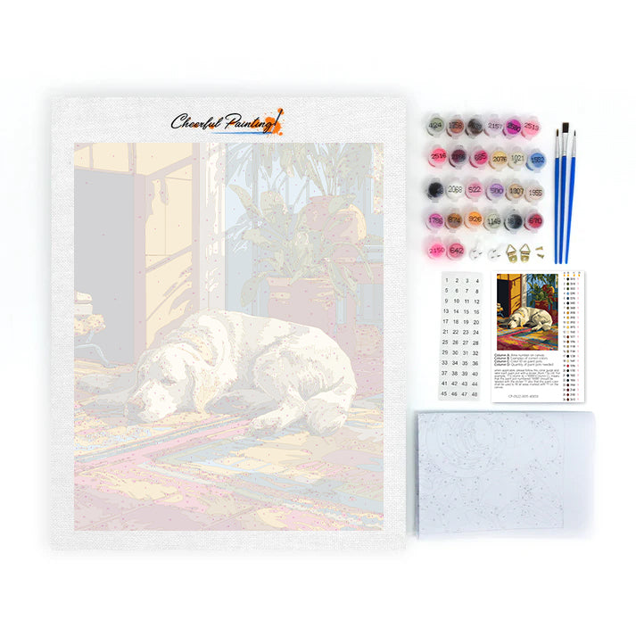 Golden Retriever pigro – Dipingere con i Numeri
