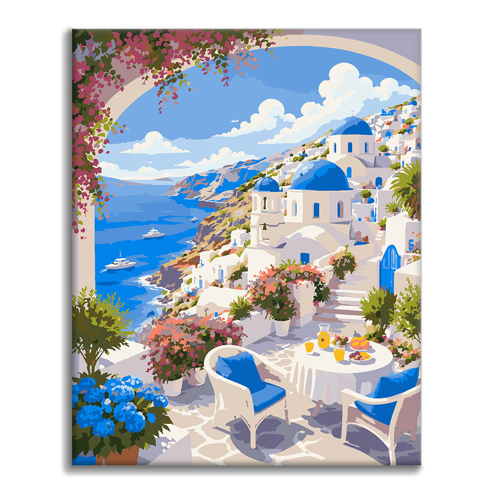 Incanto di Santorini – Dipingere con i Numeri
