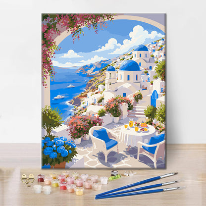 Incanto di Santorini – Dipingere con i Numeri