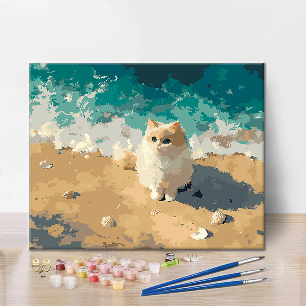 Gattino al mare – Dipingere con i Numeri