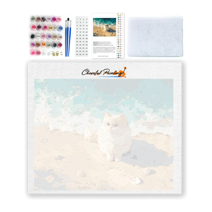 Gattino al mare – Dipingere con i Numeri
