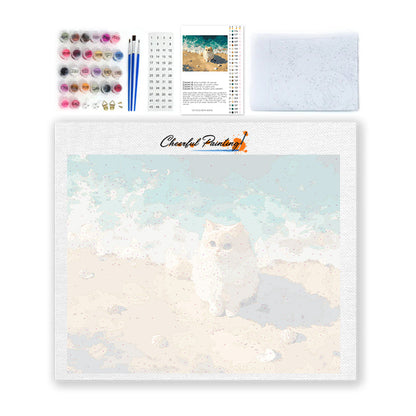 Gattino al mare – Dipingere con i Numeri