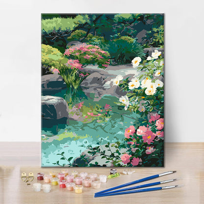 Riflessi sereni del giardino – Dipingere con i Numeri