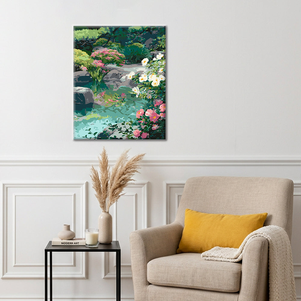Riflessi sereni del giardino – Dipingere con i Numeri