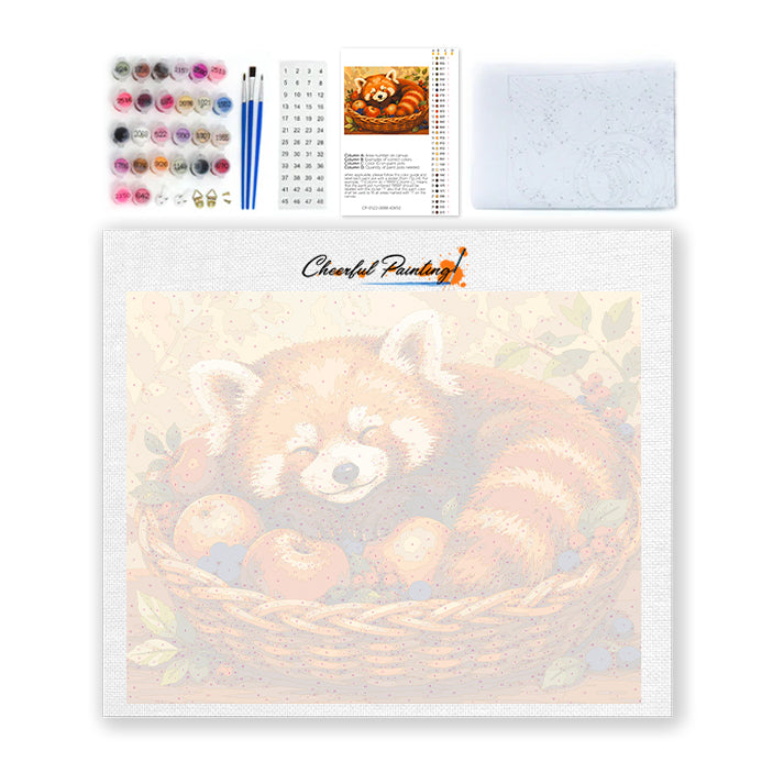 Panda rosso addormentato – Dipingere con i Numeri