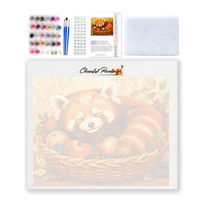 Panda rosso addormentato – Dipingere con i Numeri
