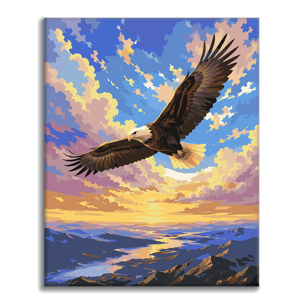 Aquila in volo – Dipingere con i Numeri