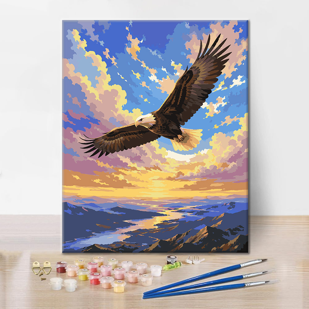 Aquila in volo – Dipingere con i Numeri