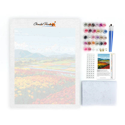 Veduta di fiori primaverili – Dipingere con i Numeri