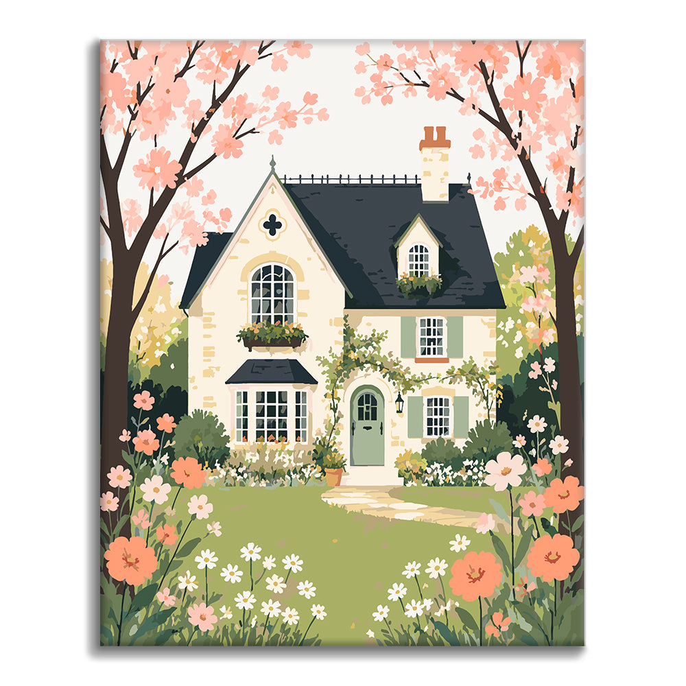 Cottage di primavera – Dipingere con i Numeri
