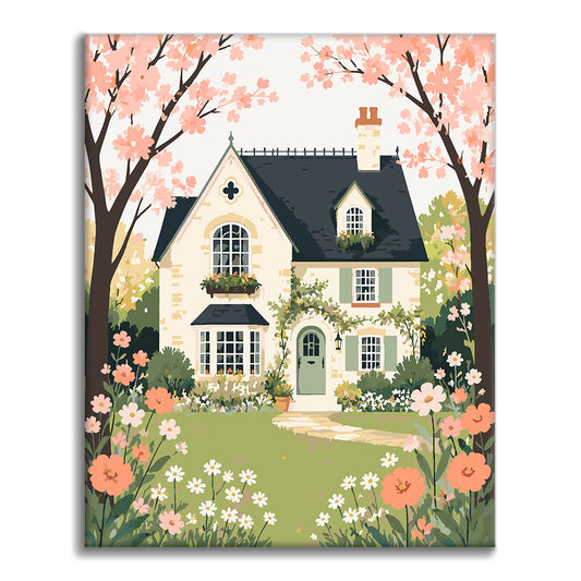 Cottage di primavera – Dipingere con i Numeri