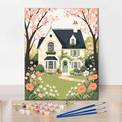 Cottage di primavera – Dipingere con i Numeri