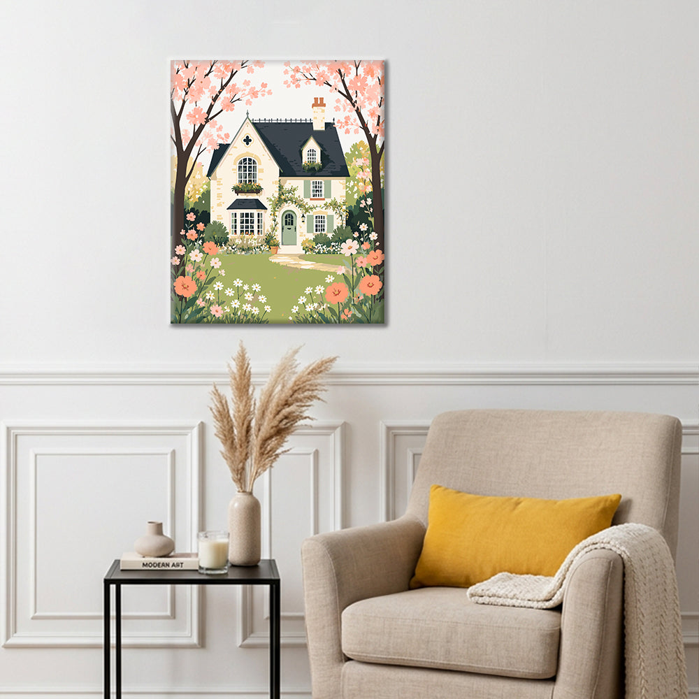 Cottage di primavera – Dipingere con i Numeri