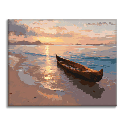 Canoa al tramonto – Dipingere con i Numeri