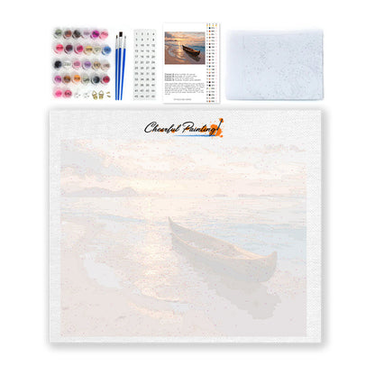 Canoa al tramonto – Dipingere con i Numeri