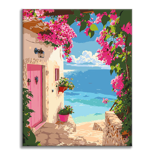 Sentiero costiero al tramonto – Dipingere con i Numeri