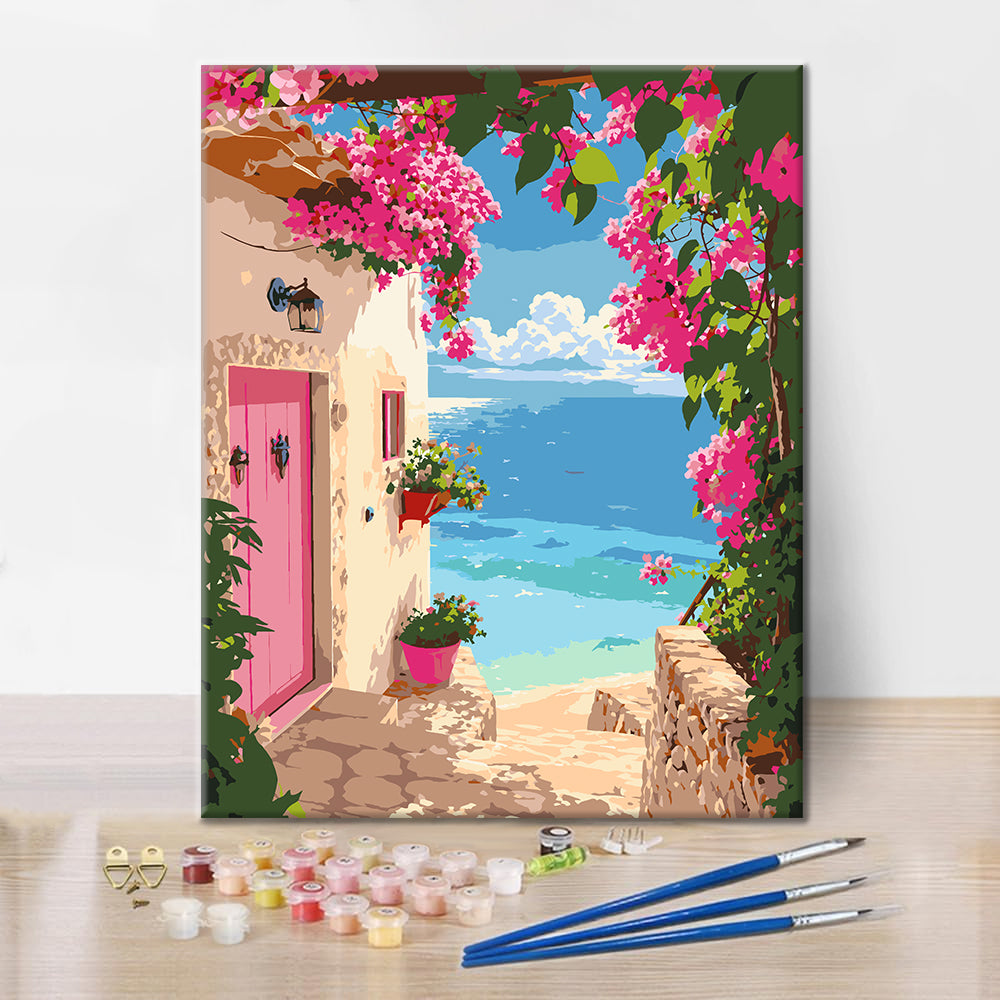 Sentiero costiero al tramonto – Dipingere con i Numeri