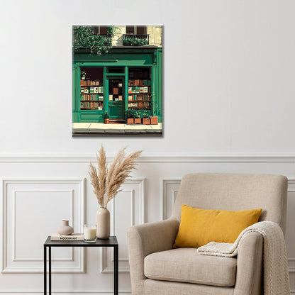 Libreria verde vintage – Dipingere con i Numeri