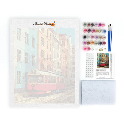 Tram rosso vintage – Dipingere con i Numeri