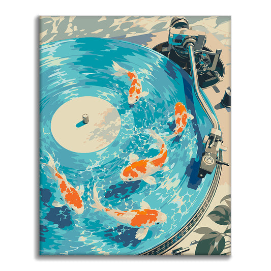 Koi sul disco – Dipingere con i Numeri