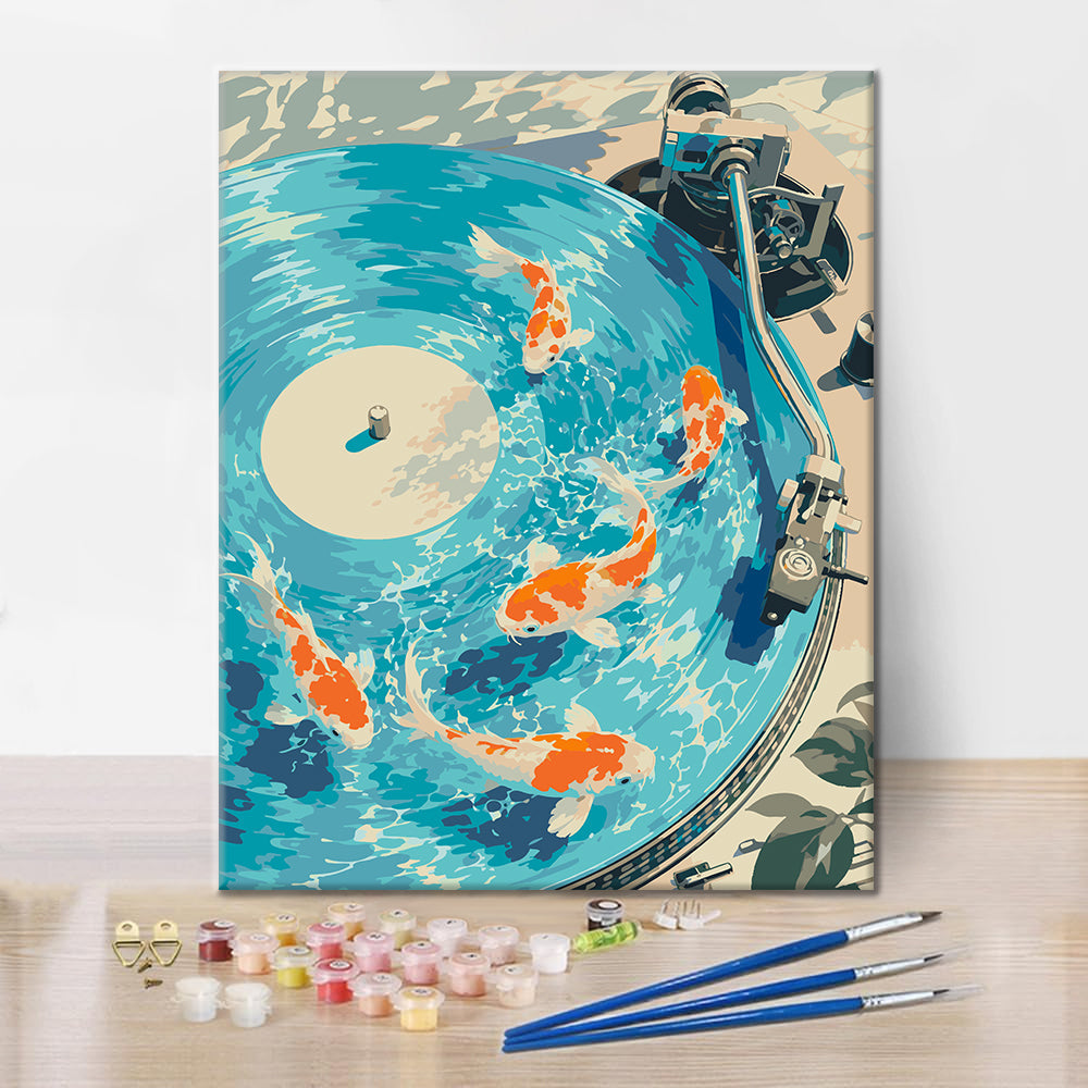 Koi sul disco – Dipingere con i Numeri
