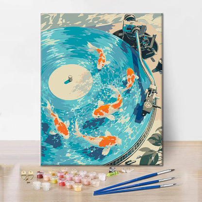 Koi sul disco – Dipingere con i Numeri