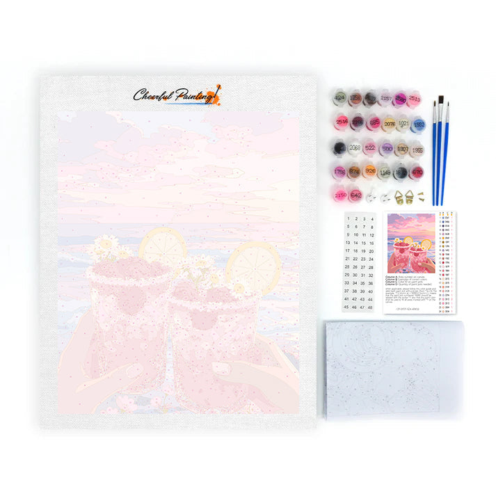 Toast al tramonto con lamponi – Dipingere con i Numeri
