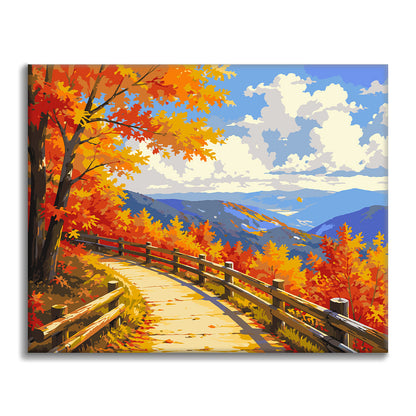 Sentiero di montagna in autunno – Dipingere con i Numeri
