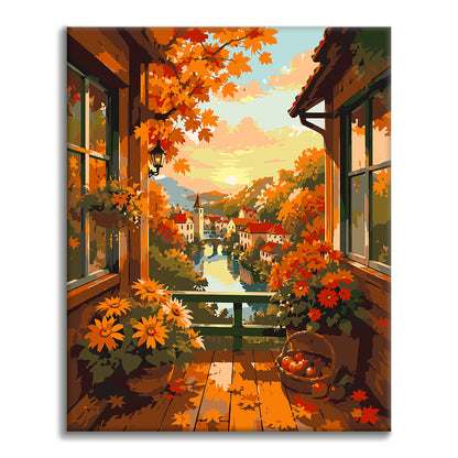 Balcone al tramonto sul canale – Dipingere con i Numeri
