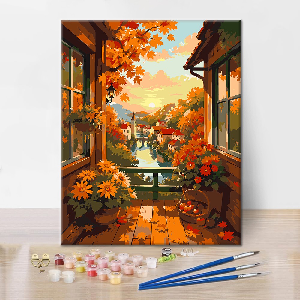 Balcone al tramonto sul canale – Dipingere con i Numeri