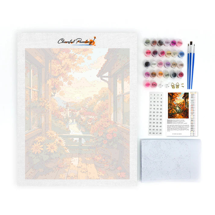 Balcone al tramonto sul canale – Dipingere con i Numeri