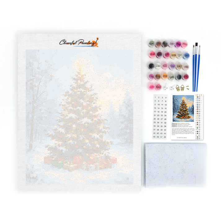 Albero di Natale nella neve – Dipingere con i Numeri