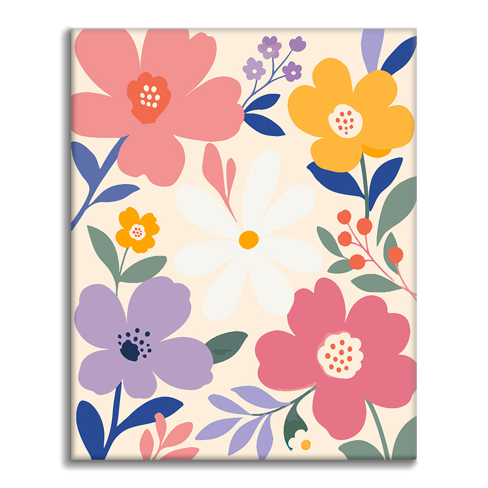 Fiori pastello moderni – Dipingere con i Numeri