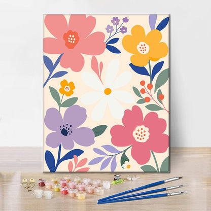 Fiori pastello moderni – Dipingere con i Numeri