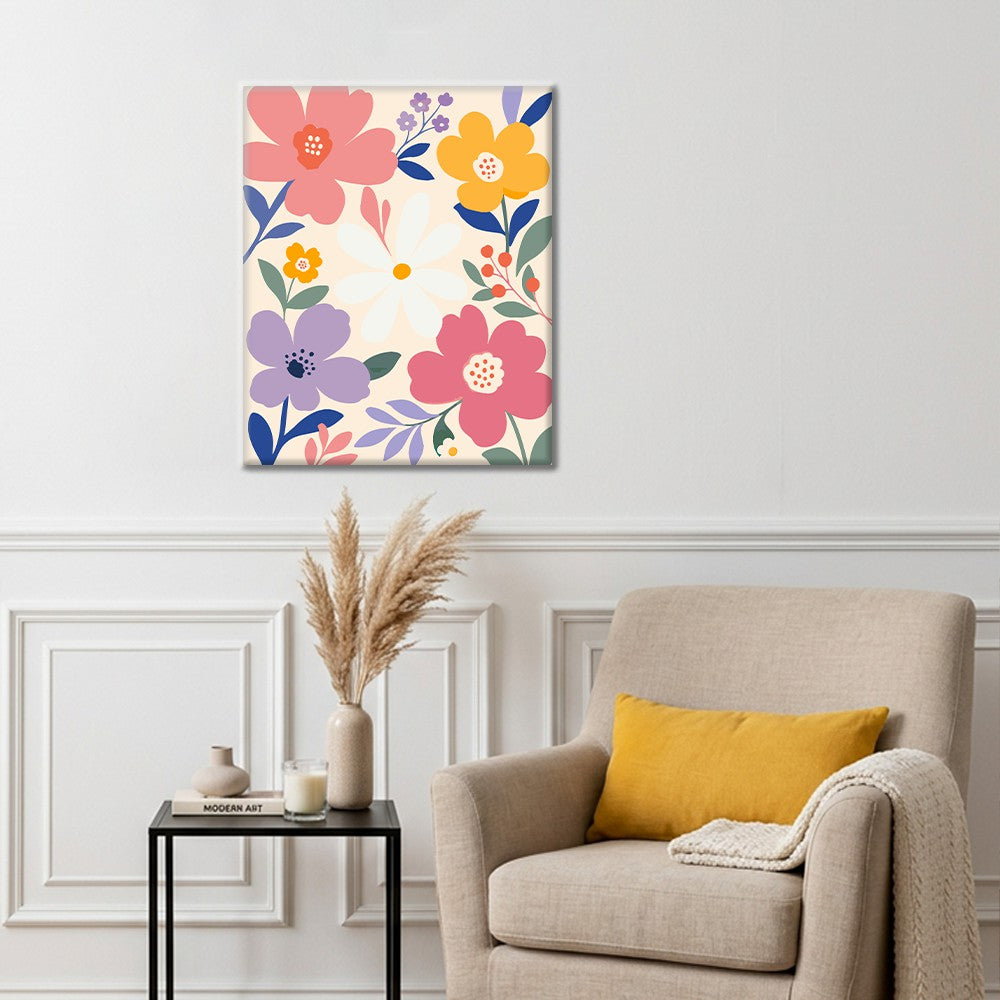 Fiori pastello moderni – Dipingere con i Numeri