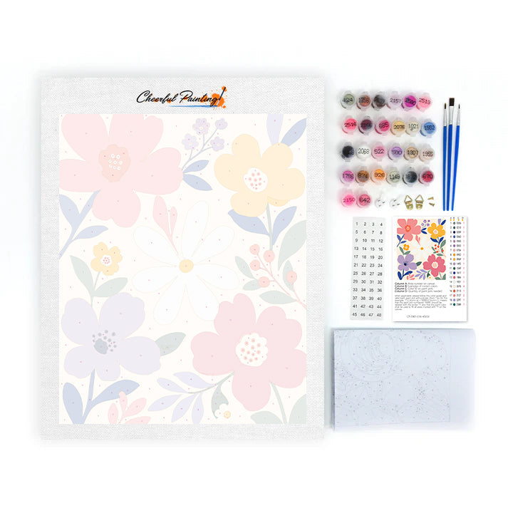 Fiori pastello moderni – Dipingere con i Numeri