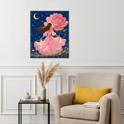 Principessa della rosa al chiaro di luna – Dipingere con i Numeri