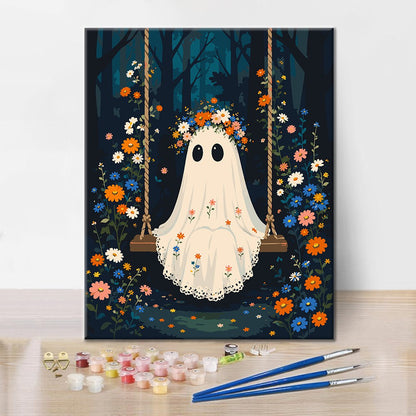 Fantasma su un’altalena nel bosco – Dipingere con i Numeri