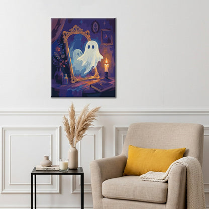 Fantasma accanto a uno specchio magico – Dipingere con i Numeri