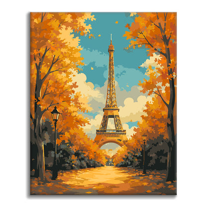 Torre Eiffel in autunno – Dipingere con i Numeri