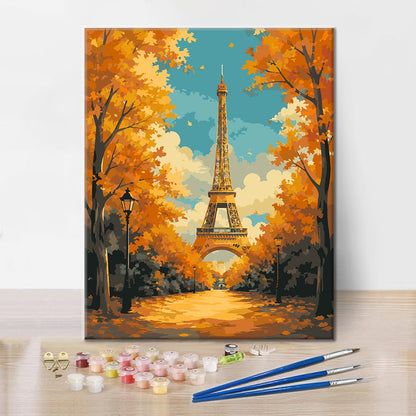 Torre Eiffel in autunno – Dipingere con i Numeri